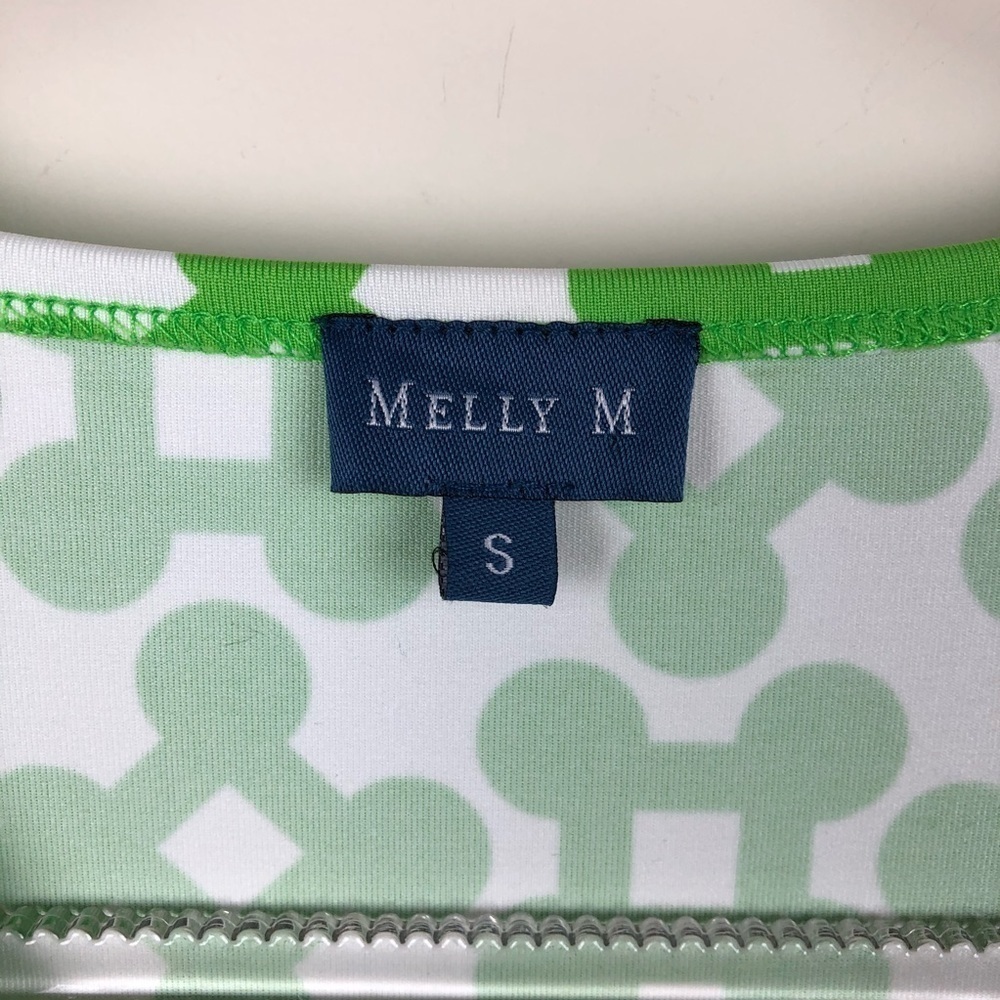 Melly M Green & White Patterned Stretchy Small S - Picture 4 of 6